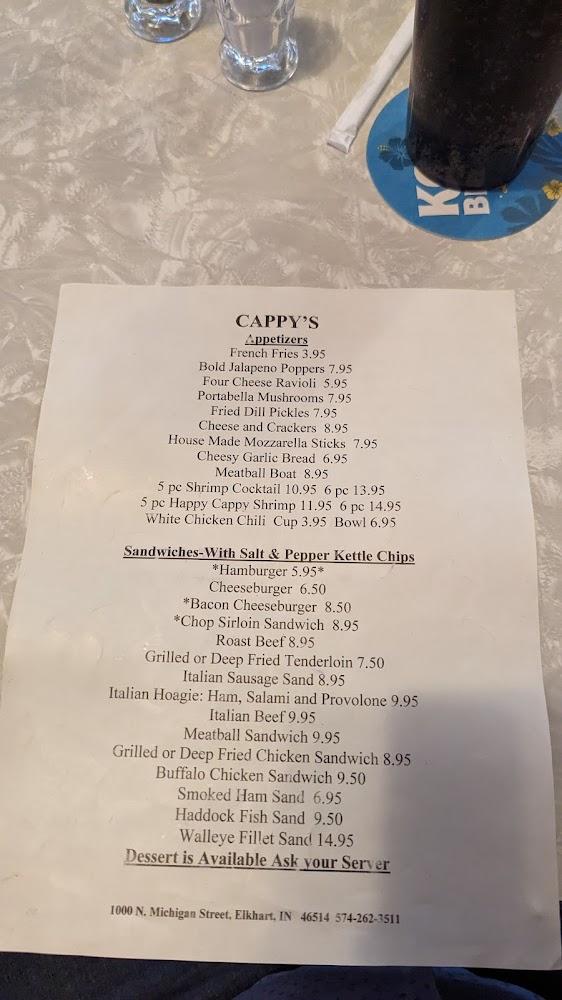 Cappy's Northside Bar and Grill Menu image 2